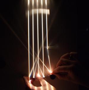Geometrische Optik in einem Newtonteleskop