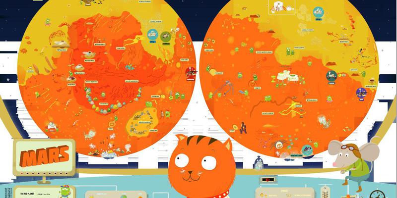 Thumbnail for  Children's Planetary Maps: Mars
