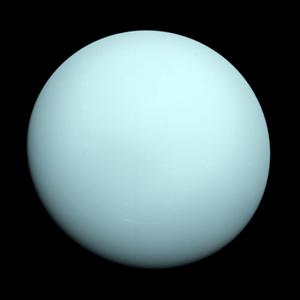 Uranus présentant un aspect uniformément bleu-vert