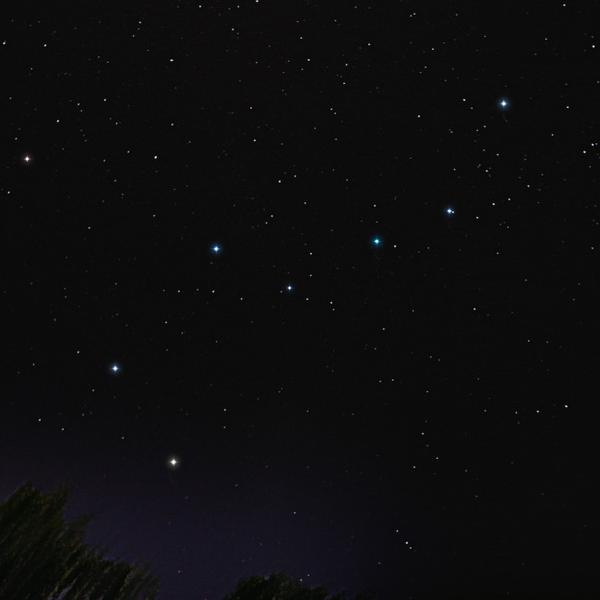 The ladle-shaped Big Dipper tilted by 135 degrees.